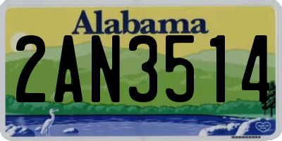 AL license plate 2AN3514
