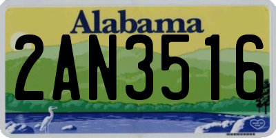 AL license plate 2AN3516
