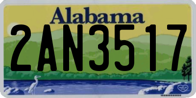 AL license plate 2AN3517