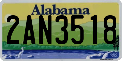 AL license plate 2AN3518