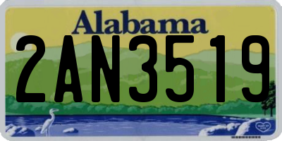 AL license plate 2AN3519