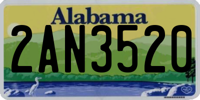 AL license plate 2AN3520