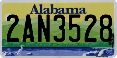 AL license plate 2AN3528