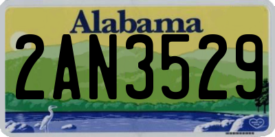 AL license plate 2AN3529