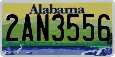 AL license plate 2AN3556