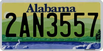 AL license plate 2AN3557