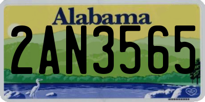 AL license plate 2AN3565