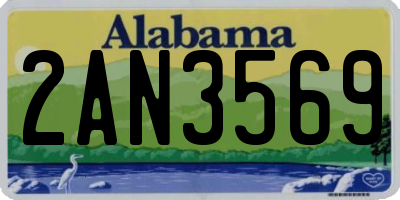 AL license plate 2AN3569