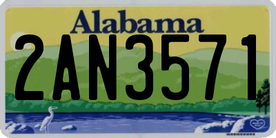 AL license plate 2AN3571