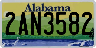 AL license plate 2AN3582