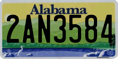 AL license plate 2AN3584