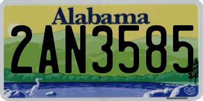 AL license plate 2AN3585