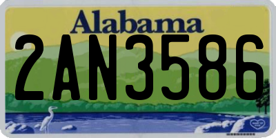 AL license plate 2AN3586