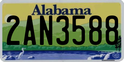 AL license plate 2AN3588