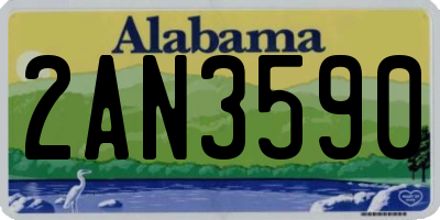 AL license plate 2AN3590