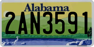 AL license plate 2AN3591