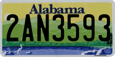AL license plate 2AN3593