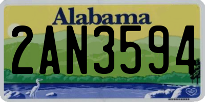 AL license plate 2AN3594