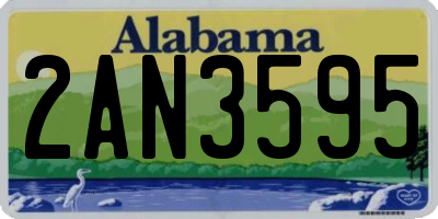 AL license plate 2AN3595