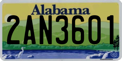 AL license plate 2AN3601