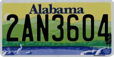 AL license plate 2AN3604