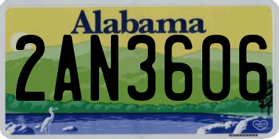 AL license plate 2AN3606