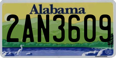 AL license plate 2AN3609