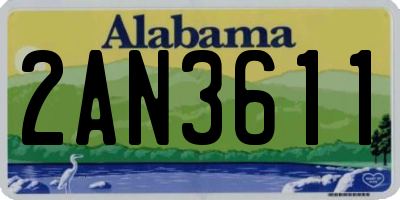 AL license plate 2AN3611