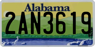 AL license plate 2AN3619