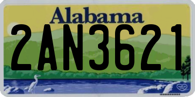 AL license plate 2AN3621