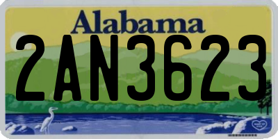 AL license plate 2AN3623