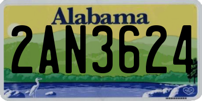 AL license plate 2AN3624