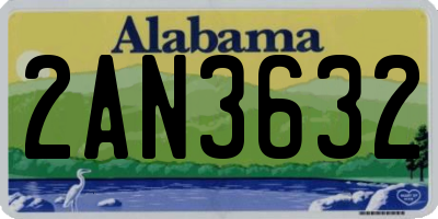 AL license plate 2AN3632