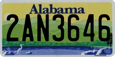 AL license plate 2AN3646