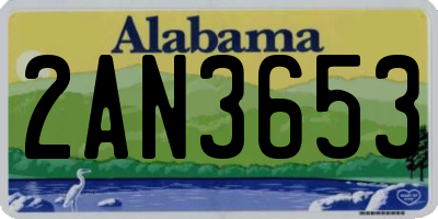 AL license plate 2AN3653