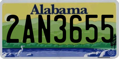 AL license plate 2AN3655