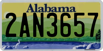 AL license plate 2AN3657