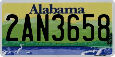 AL license plate 2AN3658