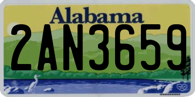 AL license plate 2AN3659