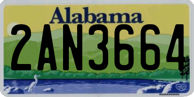 AL license plate 2AN3664