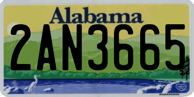 AL license plate 2AN3665