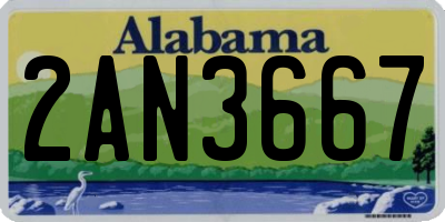 AL license plate 2AN3667