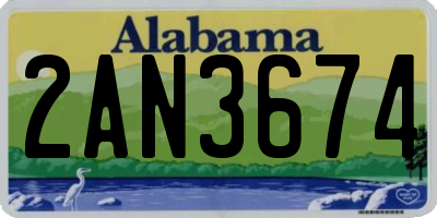 AL license plate 2AN3674