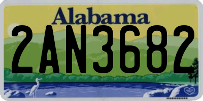 AL license plate 2AN3682