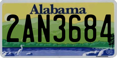 AL license plate 2AN3684