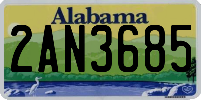 AL license plate 2AN3685