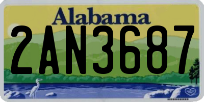 AL license plate 2AN3687