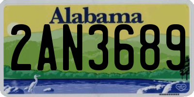 AL license plate 2AN3689