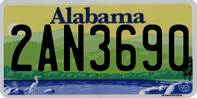AL license plate 2AN3690