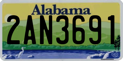AL license plate 2AN3691